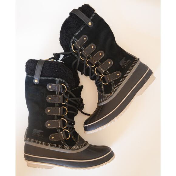 SOREL Joan of Arctic Suede Shearling Waterproof Snow Boot Size 9 - Picture 1 of 6